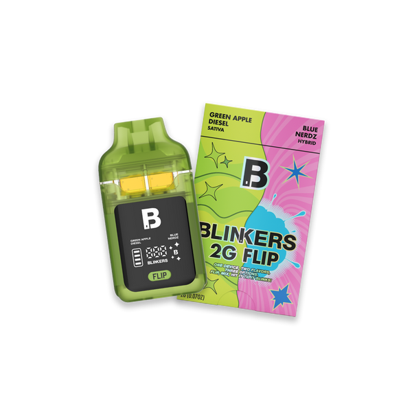 Blinkers FLIP 2G — Green Apple Diesel / Blue Nerdz